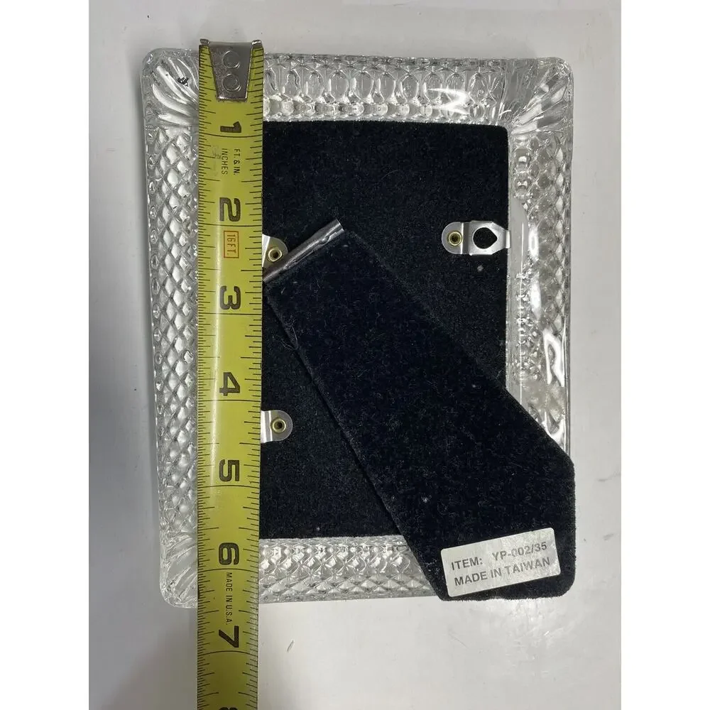 PHOTO FRAME Glass & Crystal Diamond Design for 3.5